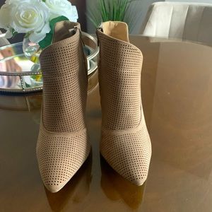 Tan ankle bootie heels